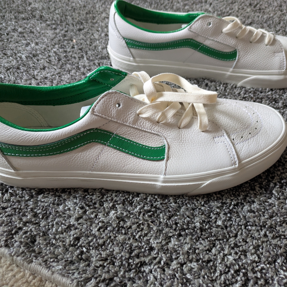White and Green Sneakers